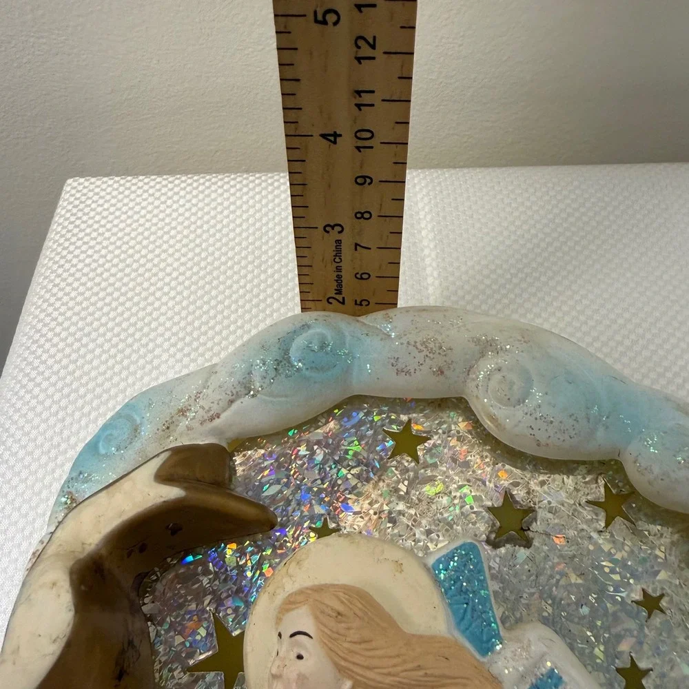 Vtg Bradford In Motion Angel Cherub Tree Topper Lighted Christmas Whimsy‎ TESTED